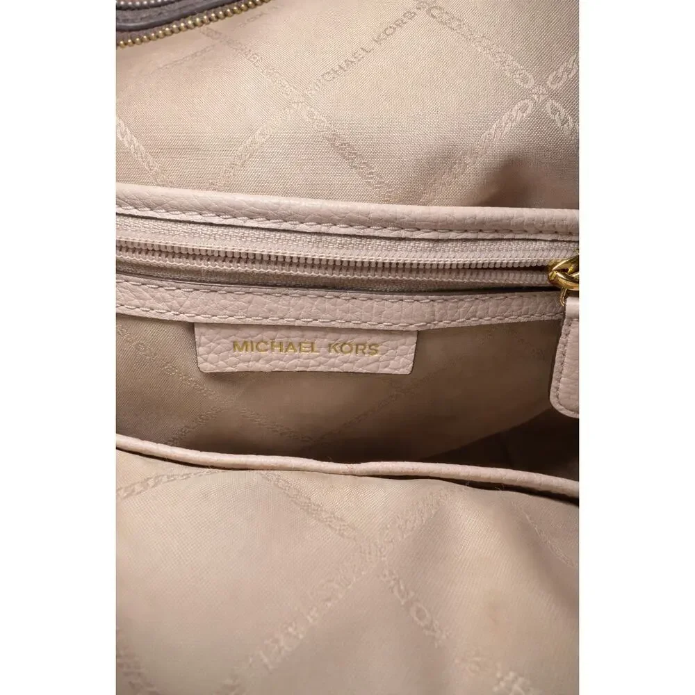Michael Kors Signature Brown Dome‎ Crossbody Bag Pink Trim